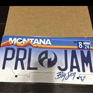 Pearl Jam Montana license plate